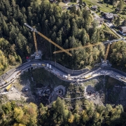 Chantier du siècle dans les Alpes vaudoises: le chantier de la route cantonale entre Villars et Gryon avance bien